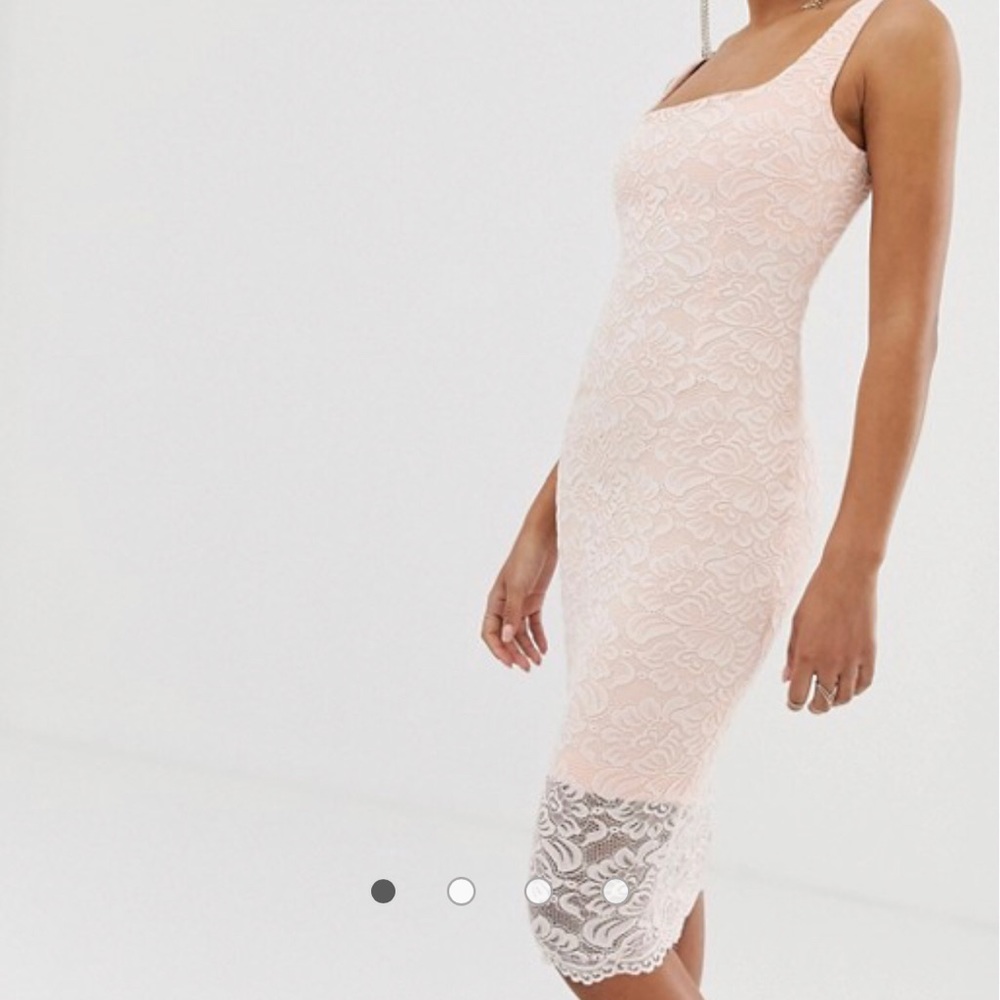 Blush lace dress S